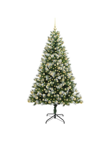 Albero di Natale artificiale a cerniera con neve fioccata