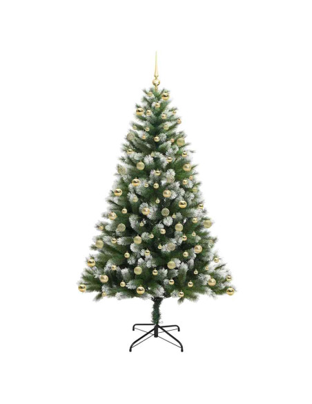 Albero di Natale artificiale a cerniera con neve fioccata