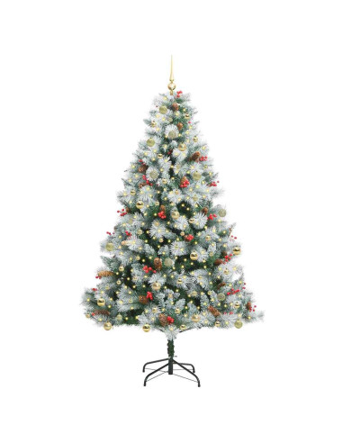 Albero di Natale artificiale Verde e bianco 240 cm
