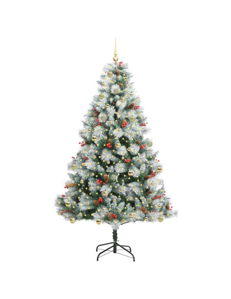 Albero di Natale artificiale Verde e bianco 240 cm