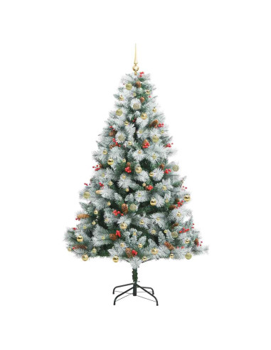 Albero di Natale artificiale Verde e bianco 240 cm