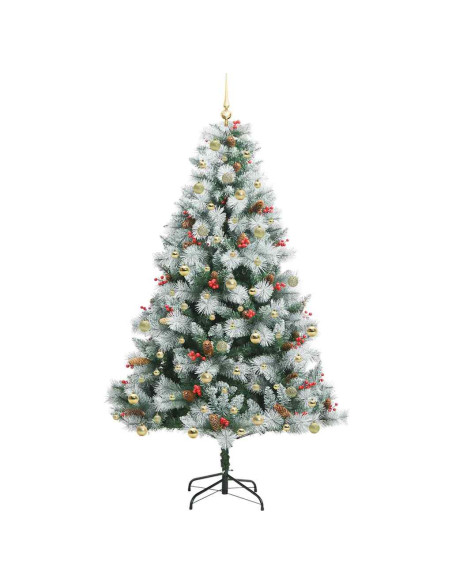 Albero di Natale artificiale Verde e bianco 240 cm