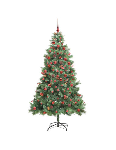Albero di Natale artificiale 300 LED Bianco caldo PVC e Metallo