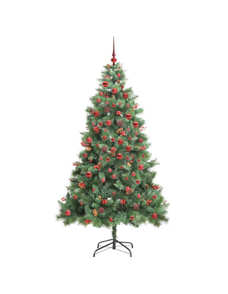 Albero di Natale artificiale 300 LED Bianco caldo PVC e Metallo