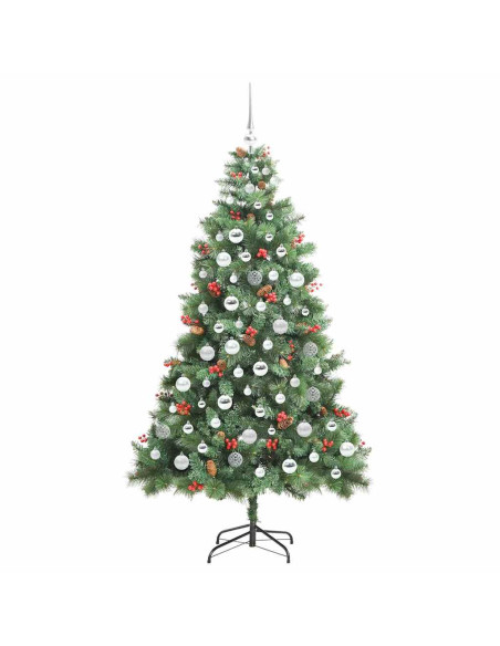 Albero di Natale artificiale 300 LED Bianco caldo PVC e Metallo
