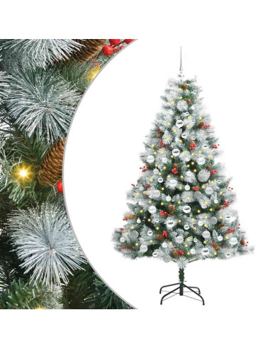 Albero di Natale artificiale Verde e bianco 180 cm