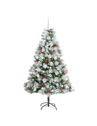 Albero di Natale artificiale Verde e bianco 180 cm