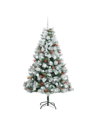 Albero di Natale artificiale Verde e bianco 180 cm