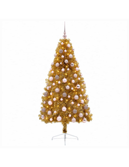 Albero di Natale artificiale con palline 180 cm 300 LED
