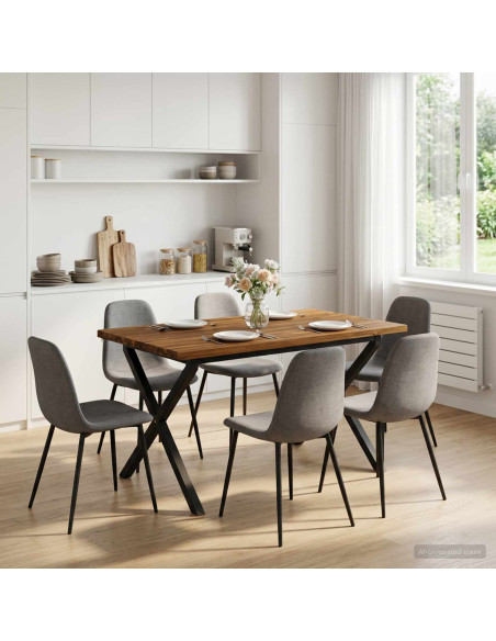 Tavolo da pranzo quadrato 120 x 70 x 75 cm