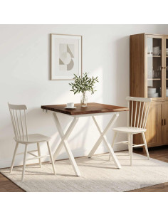Tavolo da pranzo con bordo vivo 70 x 70 x 75 cm