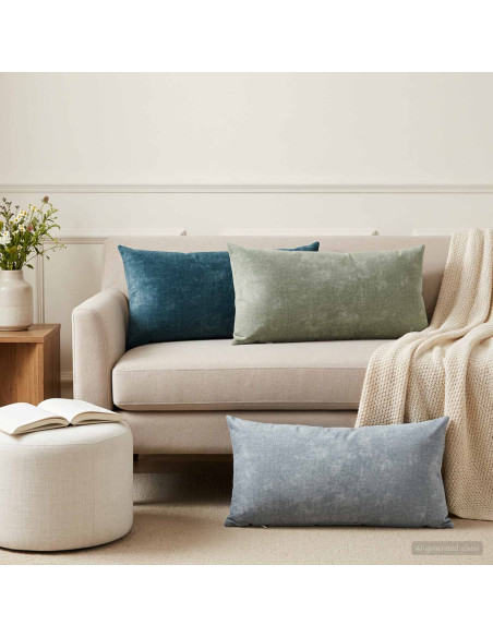 Federa 2 pz HEERLEN Verde 40 x 80 cm Tessuto Chenille
