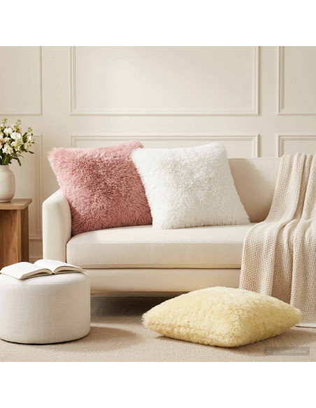 Federa 6 pz HEERLEN Crema 45 x 45 cm Fleece PV
