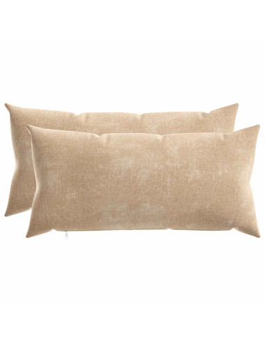 Federa 2 pz HEERLEN Tortora 40 x 80 cm Tessuto Chenille