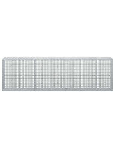 Gabione con Filo da 5 mm e Rete da 5x2,5 cm 350x50x100 cm