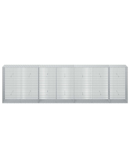 Gabione con Filo da 5 mm e Rete da 5x2,5 cm 350x50x100 cm