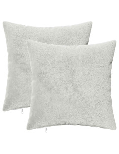 Federa 2 pz HEERLEN Grigio Chiaro 50 x 50 cm Flanella 2