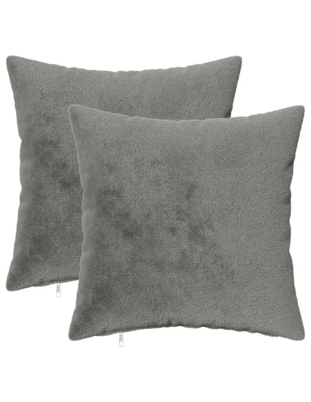 Federa 2 pz HEERLEN Grigio Scuro 50 x 50 cm Flanella