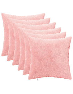 Federa 6 pz HEERLEN Rosa 50 x 50 cm Flanella 2