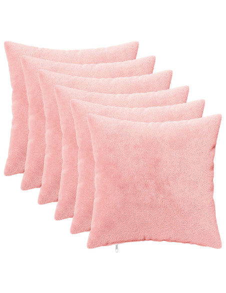 Federa 6 pz HEERLEN Rosa 50 x 50 cm Flanella