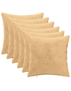 Federa 6 pz HEERLEN Tortora 50 x 50 cm Flanella 2