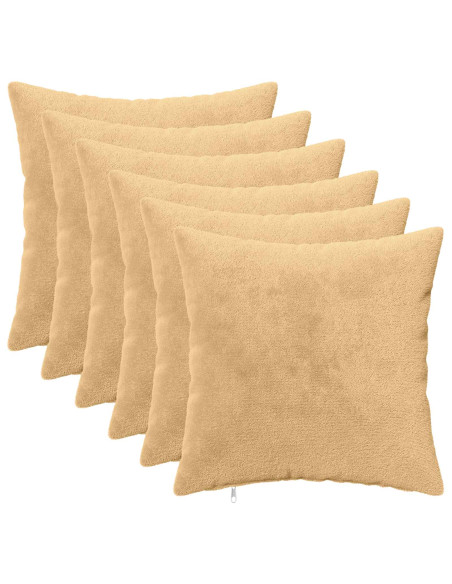 Federa 6 pz HEERLEN Tortora 50 x 50 cm Flanella
