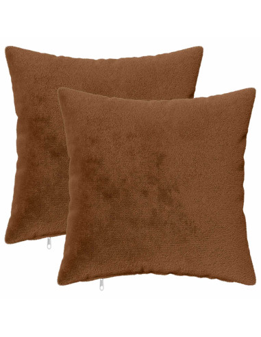 Federa 2 pz HEERLEN Marrone Chiaro 50 x 50 cm Flanella