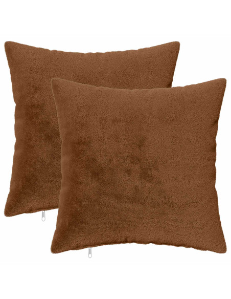 Federa 2 pz HEERLEN Marrone Chiaro 50 x 50 cm Flanella