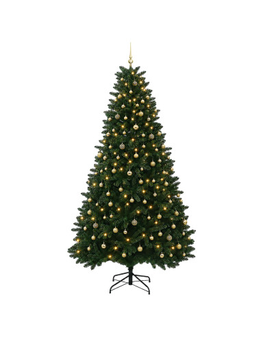 Albero di Natale artificiale verde medio con palline 270 cm