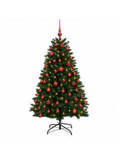 Albero di Natale artificiale verde scuro con palline 270 cm 2