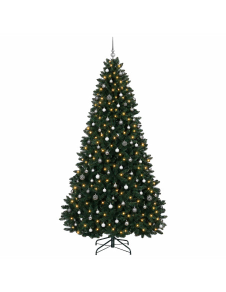 Albero di Natale artificiale verde scuro con palline 300 cm