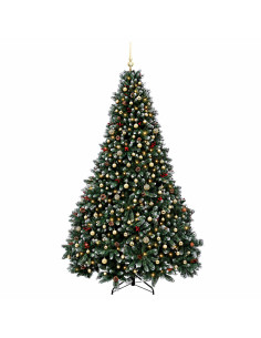 Albero di Natale artificiale verde con palline 300 cm 600 LED 2
