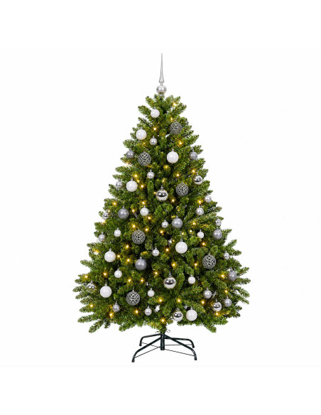 Albero di Natale artificiale verde chiaro con palline 270 cm