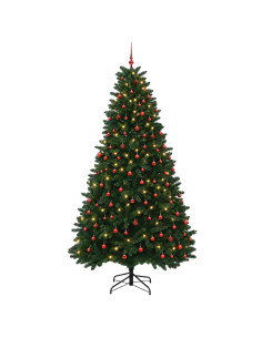 Albero di Natale artificiale verde medio con palline 270 cm 2