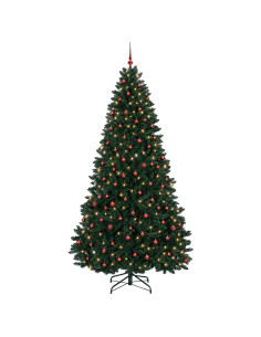 Albero di Natale artificiale verde scuro con palline 300 cm 2