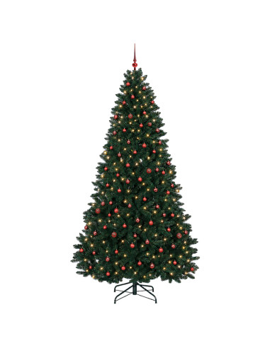Albero di Natale artificiale verde scuro con palline 300 cm