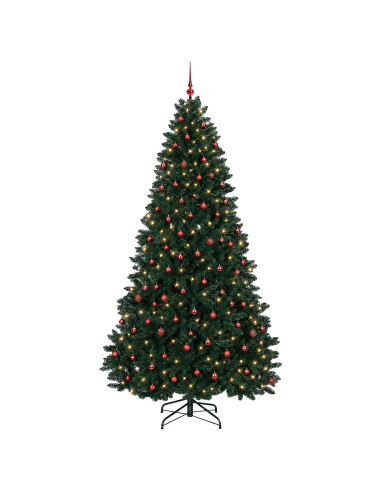 Albero di Natale artificiale verde scuro con palline 300 cm