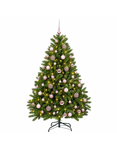 Albero di Natale artificiale verde chiaro con palline 270 cm