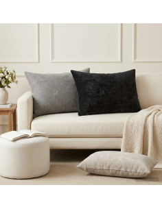 Federa 6 pz HEERLEN Grigio Chiaro 50 x 70 cm Tessuto Chenille