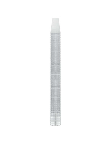 Gabione con filo da 3,5 mm e rete da 5x2,5 cm 650x20x200 cm