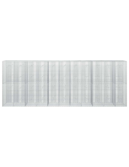 Gabione con filo da 3,5 mm e rete da 5x2,5 cm 550x20x200 cm
