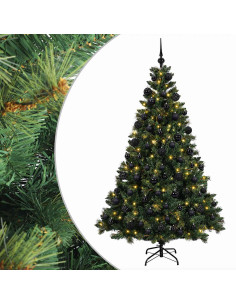 Albero di Natale Artificiale con Palline 210 cm 300 LED