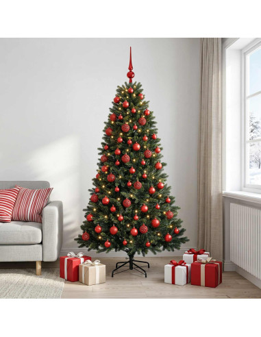 Albero di Natale Artificiale con Palline 180 cm 300 LED