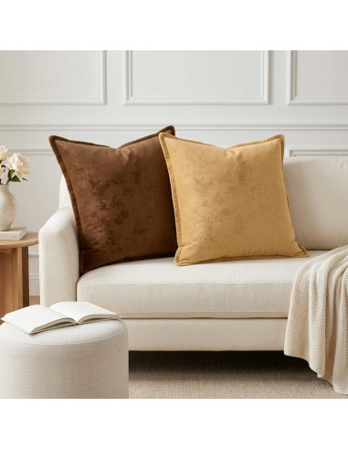 Federa 6 pz HOUTEN Tortora 65 x 65 cm Flanella