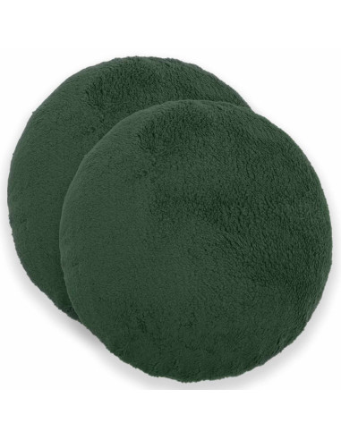 Federa 2 pz HEERLEN Verde Scuro Diam. 50 cm Bouclé