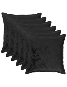 Federa 6 pz HOUTEN Nero 55 x 55 cm Flanella 2