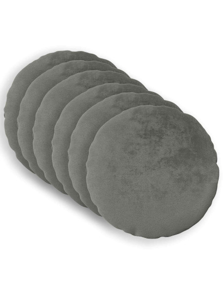 Federa 6 pz HEERLEN Grigio Scuro Diam. 40 cm Flanella