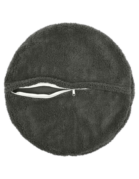 Federa 6 pz HEERLEN Grigio Scuro Diam. 50 cm Bouclé