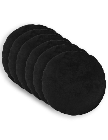 Federa 6 pz HEERLEN Nero Diam. 50 cm Flanella