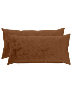 Federa 2 pz HEERLEN Marrone Chiaro 40 x 80 cm Flanella 2